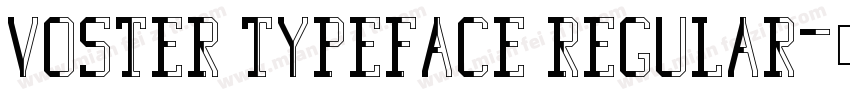Voster Typeface Regular字体转换